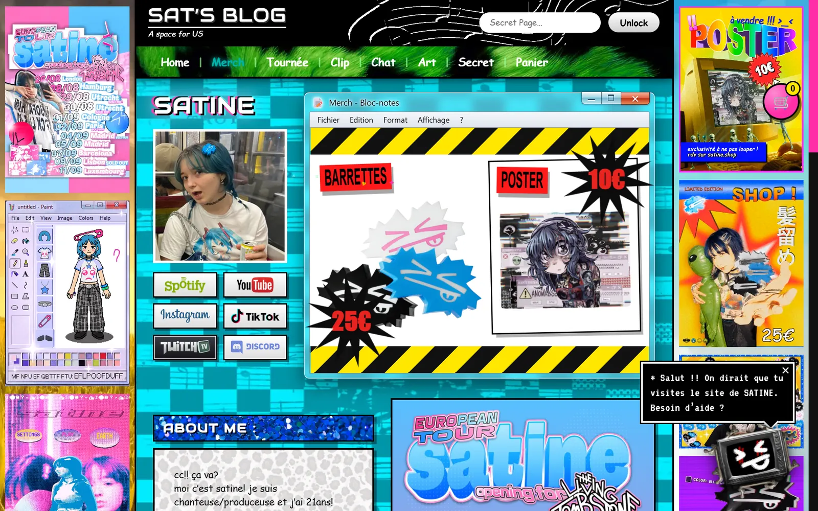 Satine website designed and built by whitemonkey*